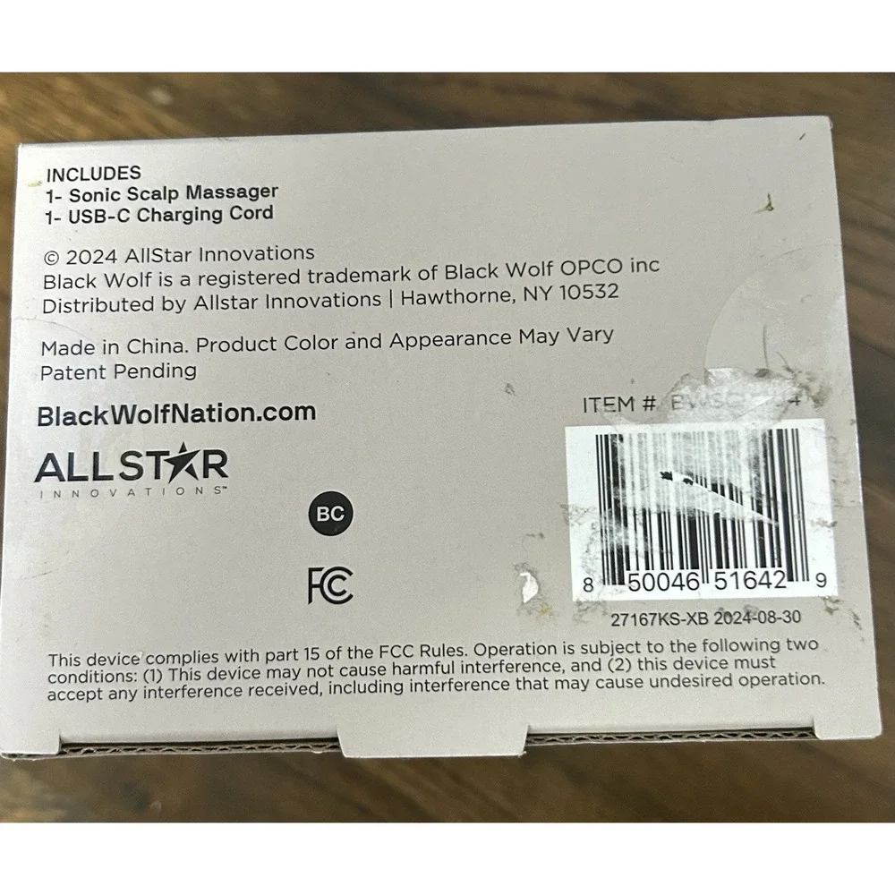 BlackWolf Sonic Scalp Cleaning device Exfoliate Deep Clean Scalp